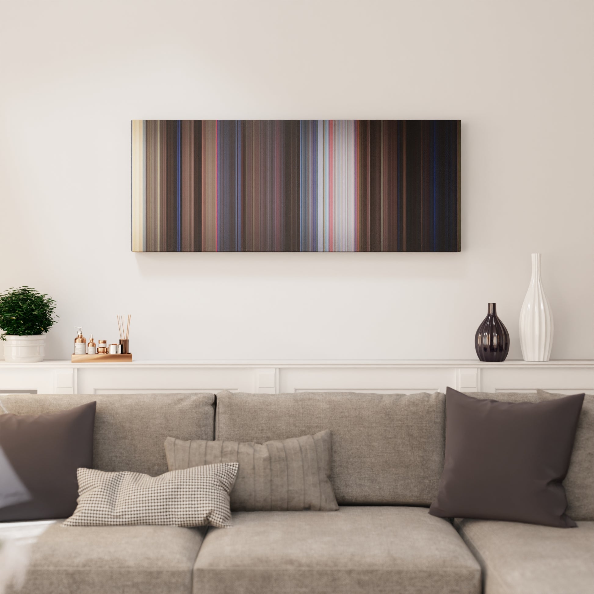 Living room interior with Bedknobs and Broomsticks Frome on the wall