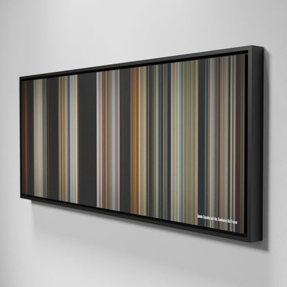 Side view of Framed Buff's of Butch Cassidy and the Sundance Kid Frome on the wall