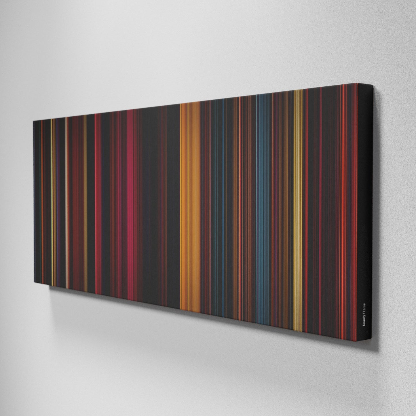 Side view of Buff's of Mandy Frome on the wall