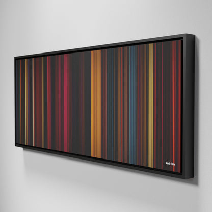 Side view of Framed Buff's of Mandy Frome on the wall