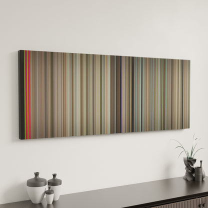 Minimal interior design with It's a Mad Mad Mad Mad World Frome on the wall