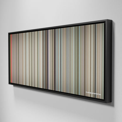 Side view of Framed Buff's of It's a Mad Mad Mad Mad World Frome on the wall