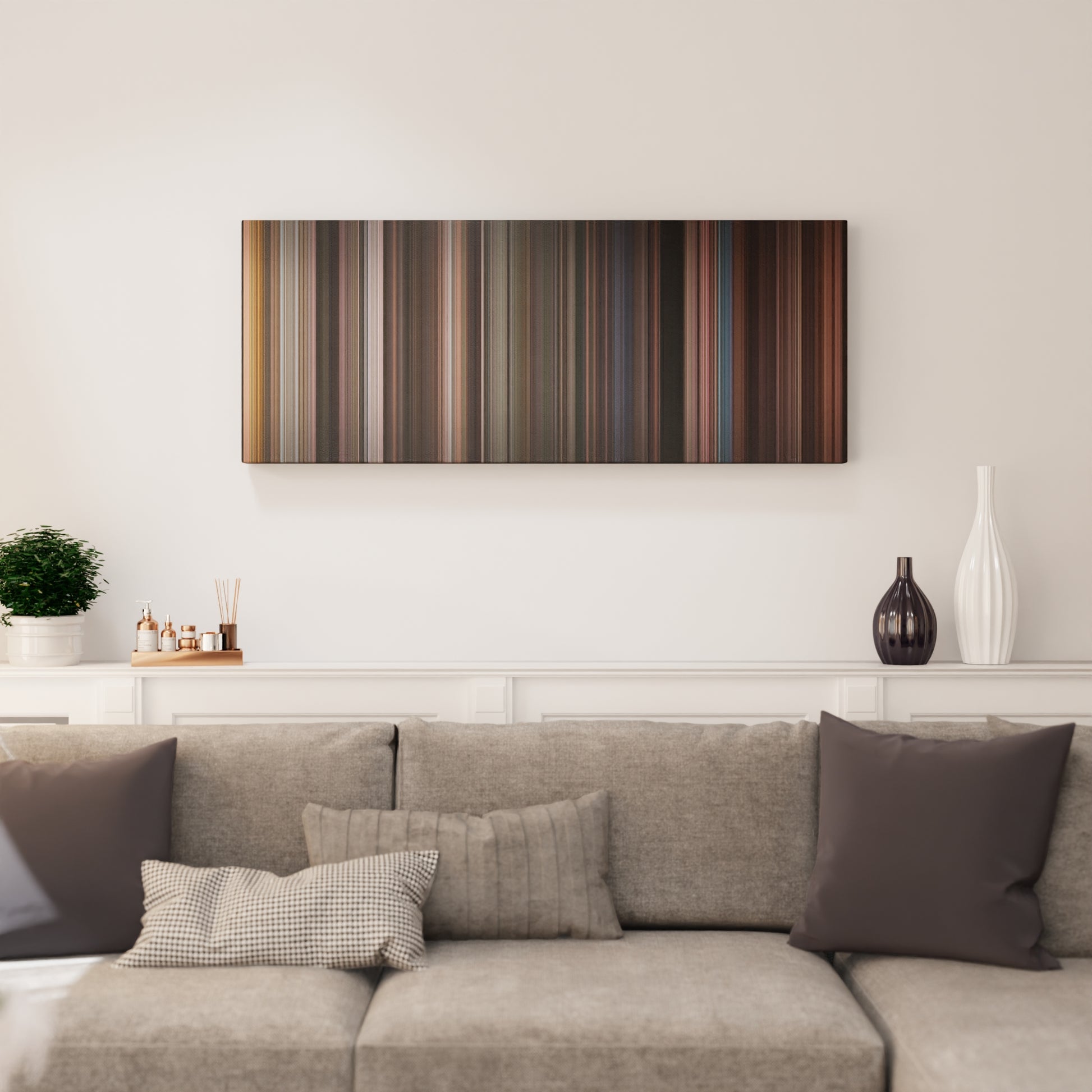 Living room interior with Cover Girl Frome on the wall