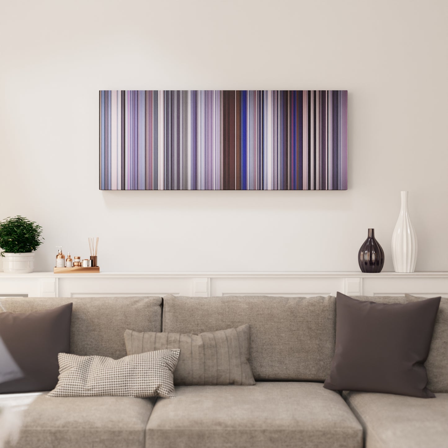 Living room interior with Punch-Drunk Love Frome on the wall