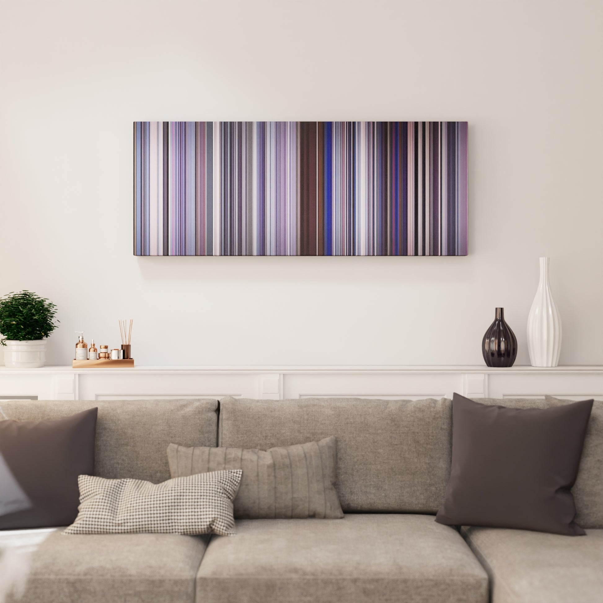 Living room interior with Punch-Drunk Love Frome on the wall