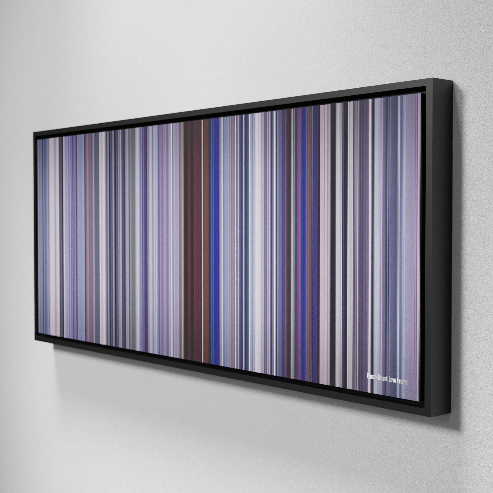 Side view of Framed Buff's of Punch-Drunk Love Frome on the wall