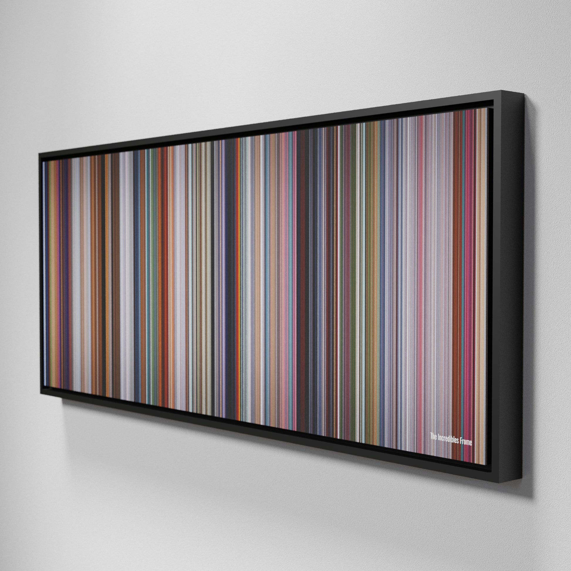 Side view of Framed Buff's of The Incredibles Frome on the wall