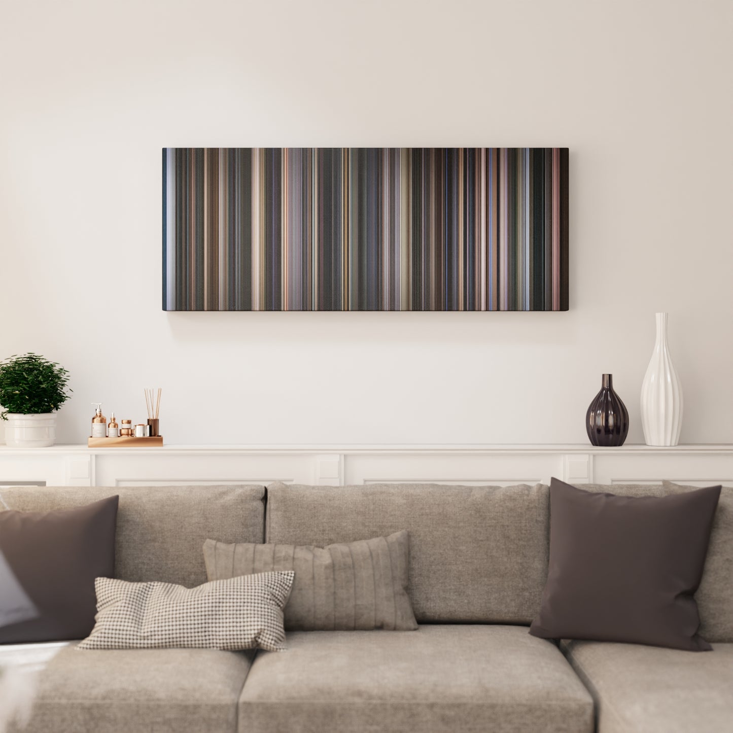 Living room interior with Cinema Paradiso Frome on the wall