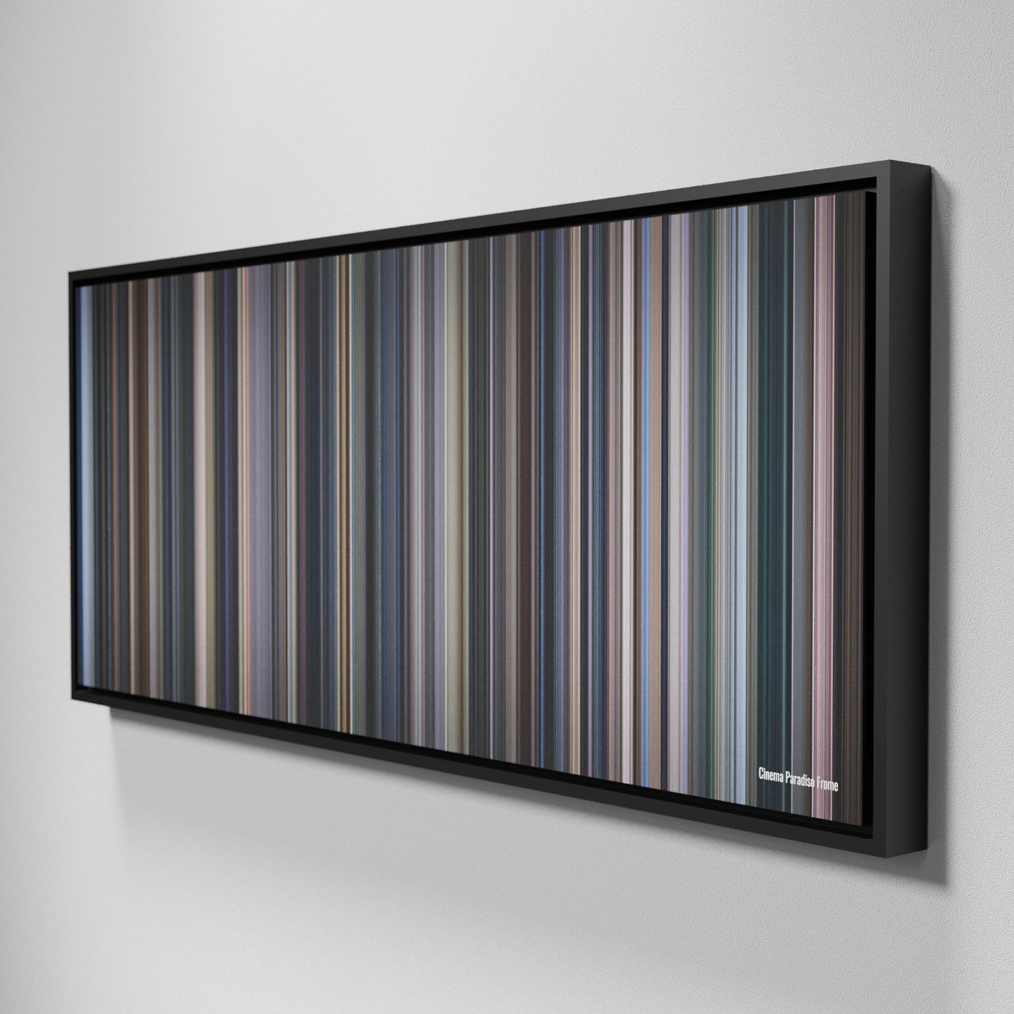 Side view of Framed Buff's of Cinema Paradiso Frome on the wall