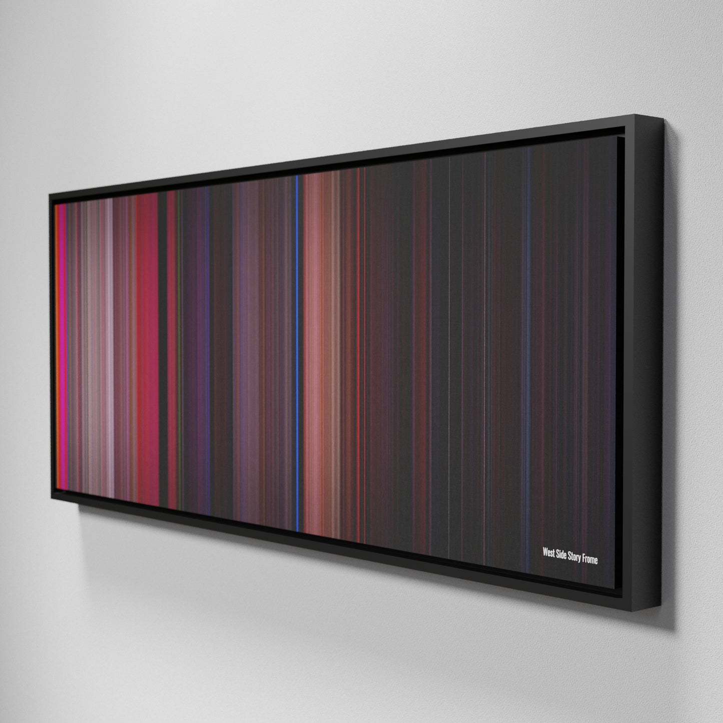 Side view of Framed Buff's of West Side Story Frome on the wall