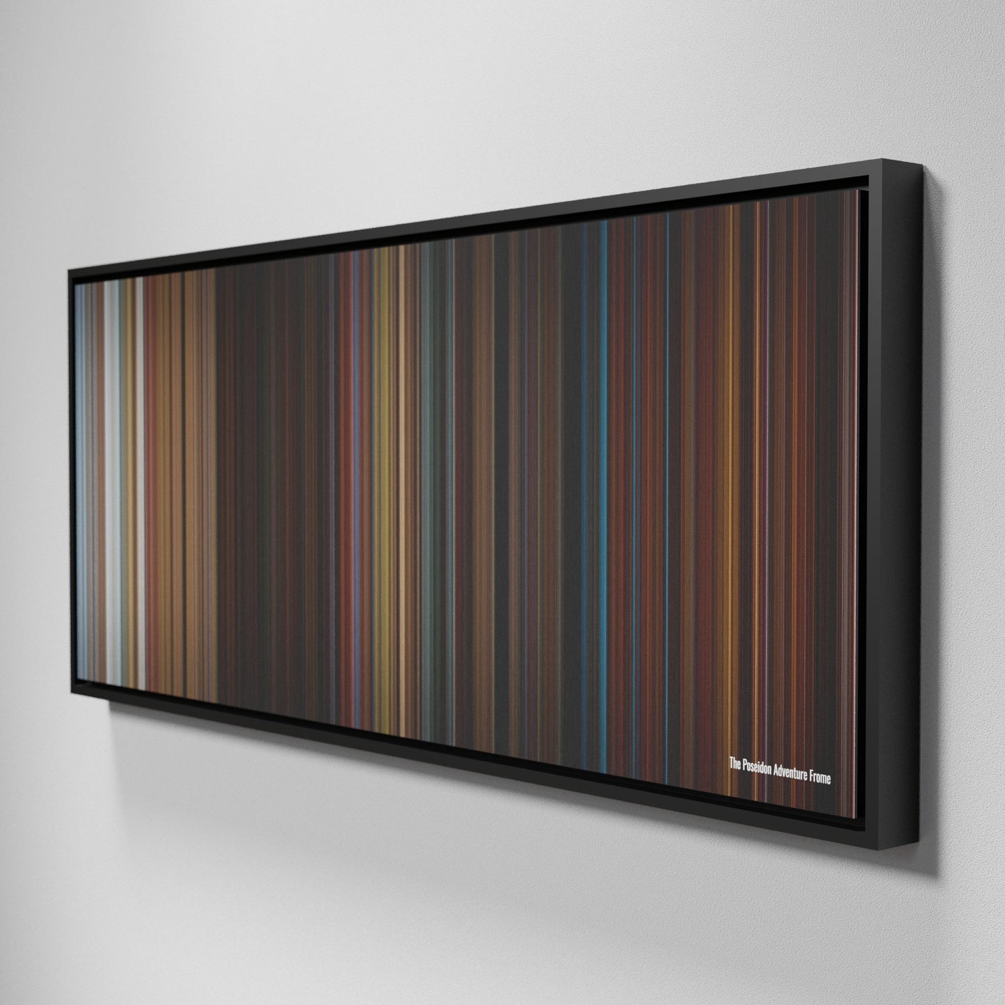 Side view of Framed Buff's of The Poseidon Adventure Frome on the wall