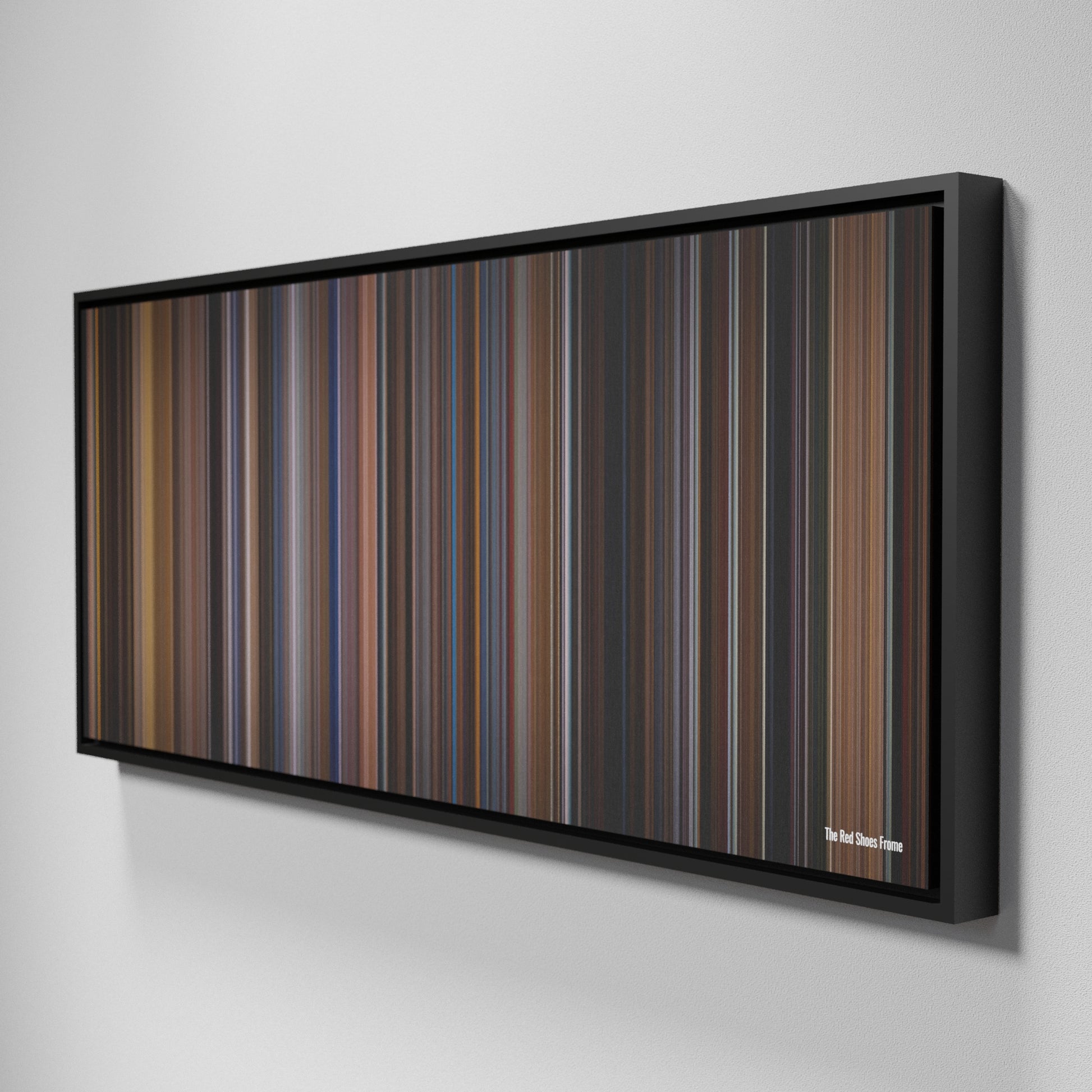 Side view of Framed Buff's of The Red Shoes Frome on the wall