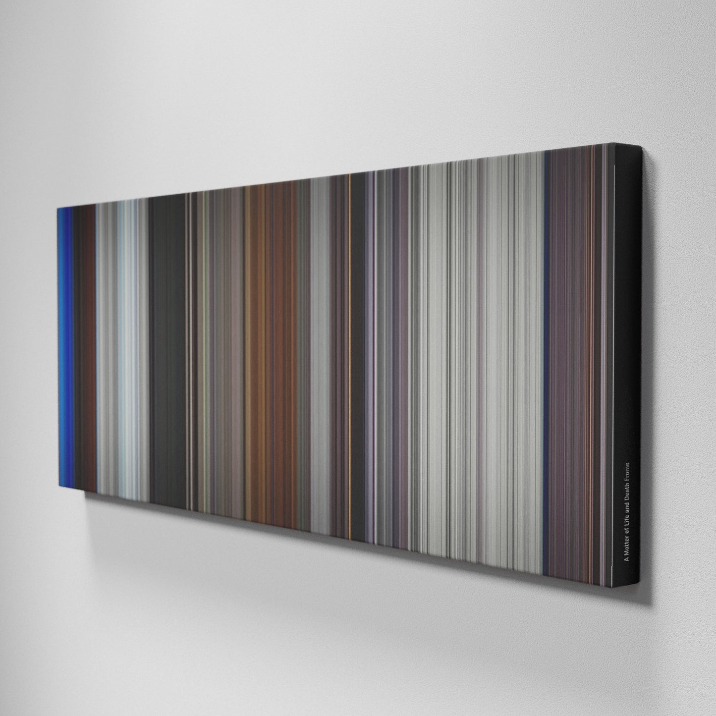 Side view of Buff's of A Matter of Life and Death Frome on the wall