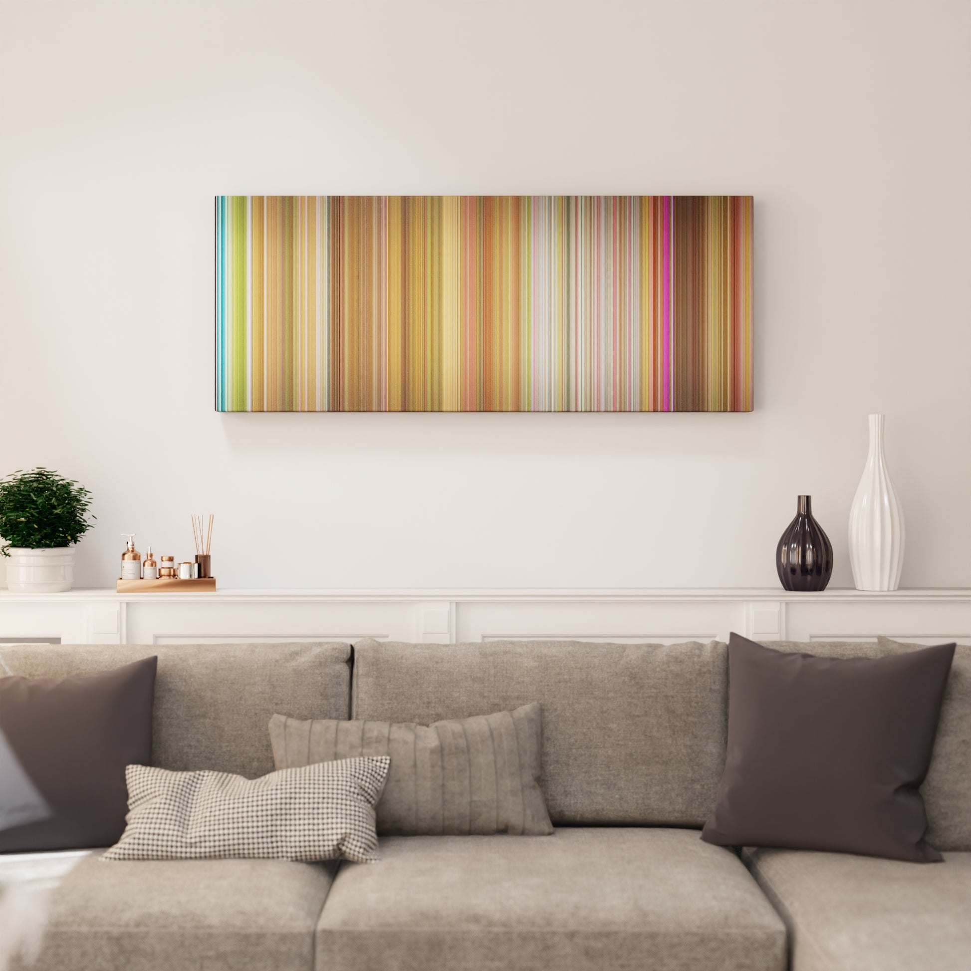 Living room interior with The Cat in the Hat Frome on the wall