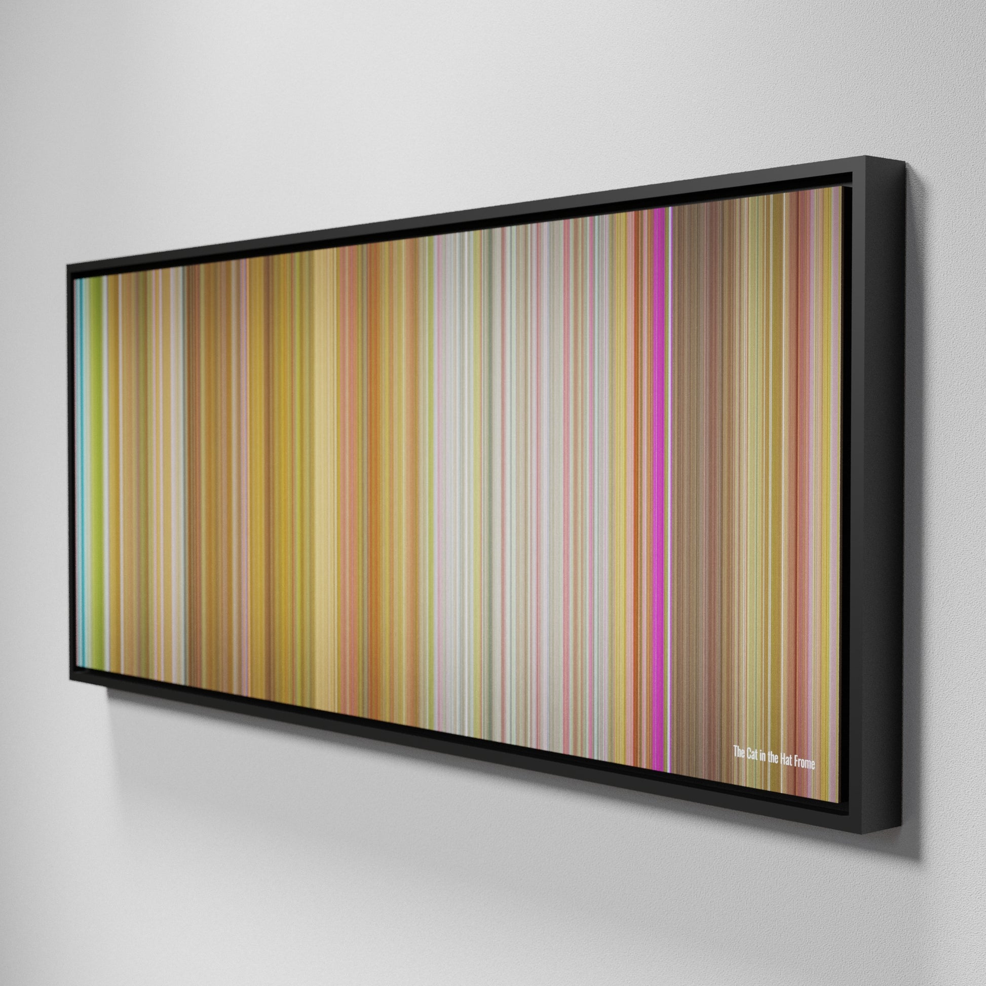 Side view of Framed Buff's of The Cat in the Hat Frome on the wall