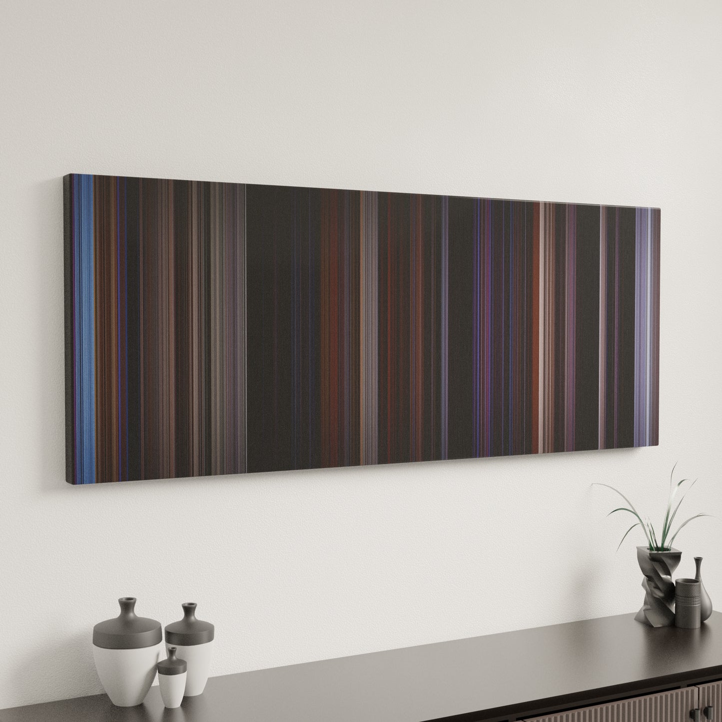 Minimal interior design with Crash Frome on the wall