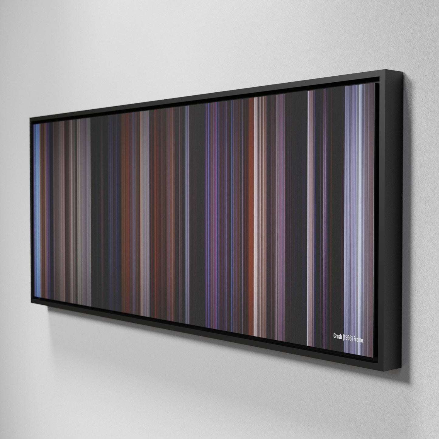 Side view of Framed Buff's of Crash Frome on the wall