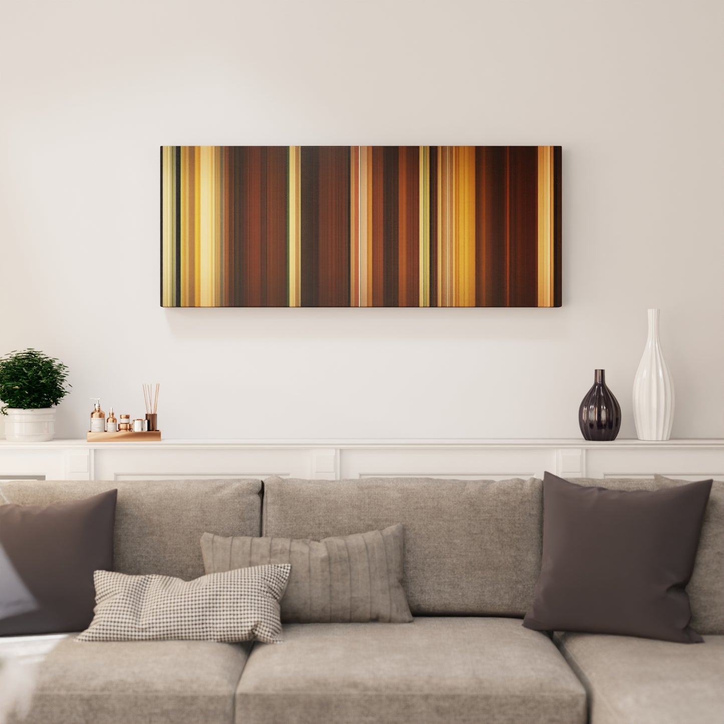 Living room interior with Midnight in Paris Frome on the wall