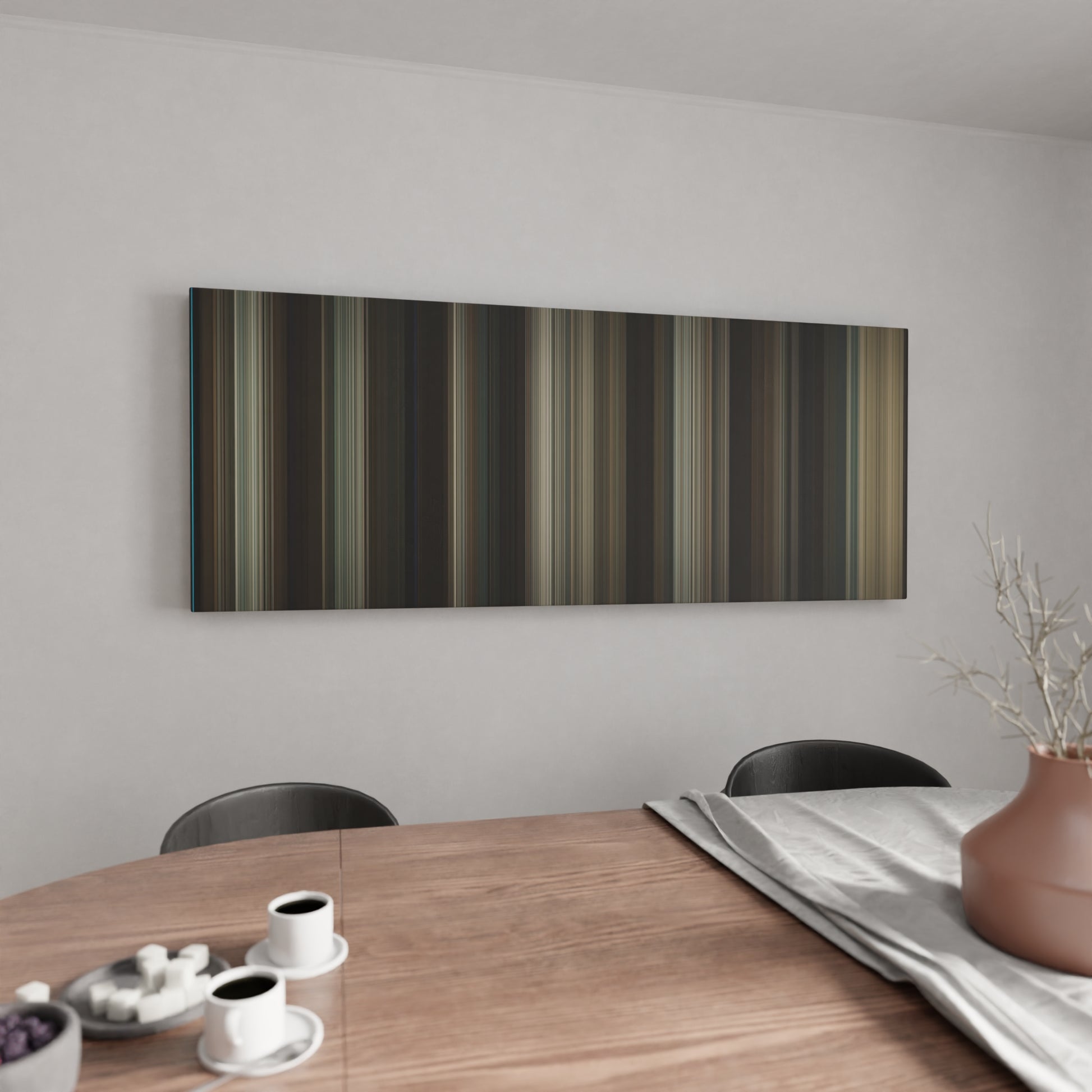 Kitchen with Paterson Frome on the wall