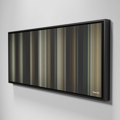 Side view of Framed Buff's of Paterson Frome on the wall