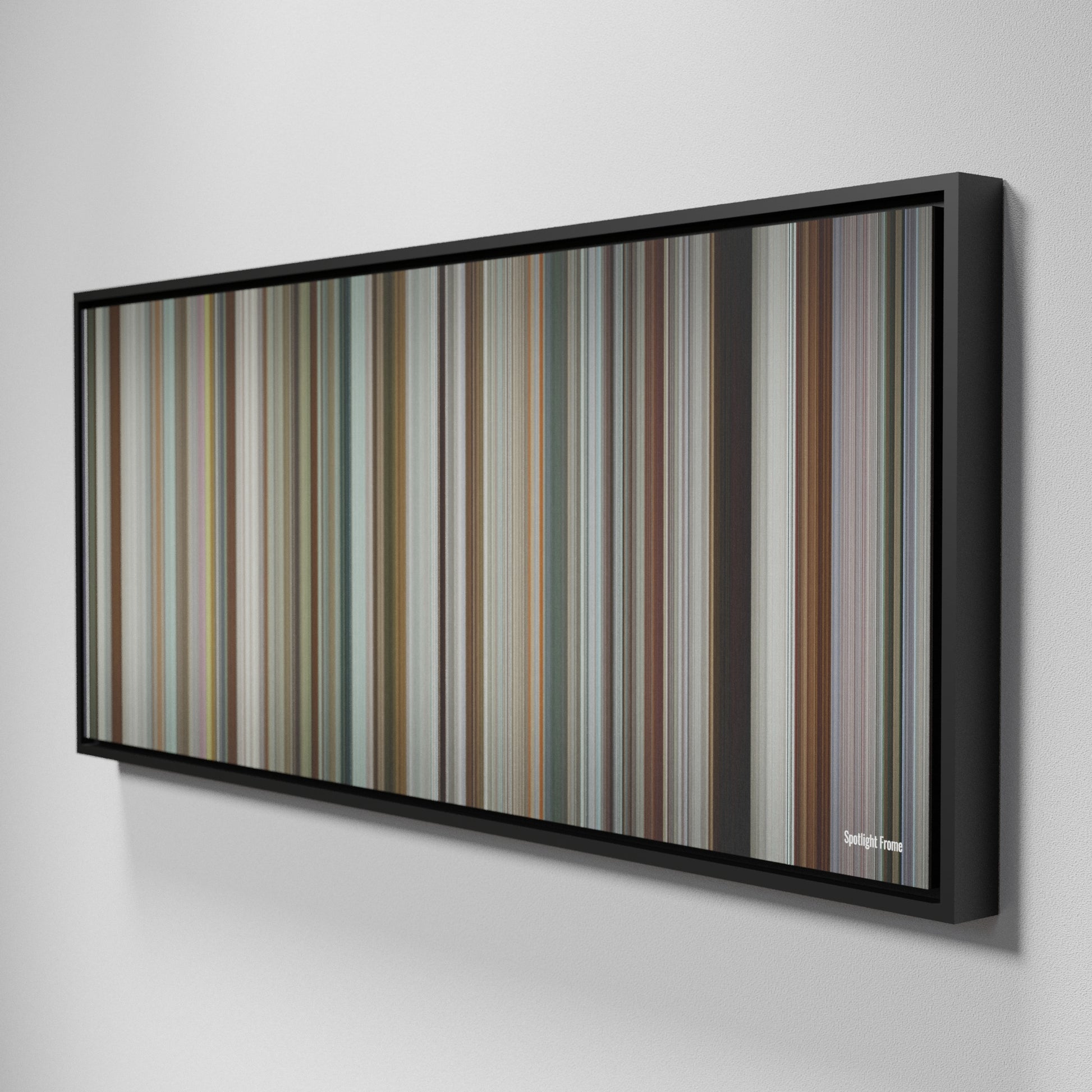 Side view of Framed Buff's of Spotlight Frome on the wall