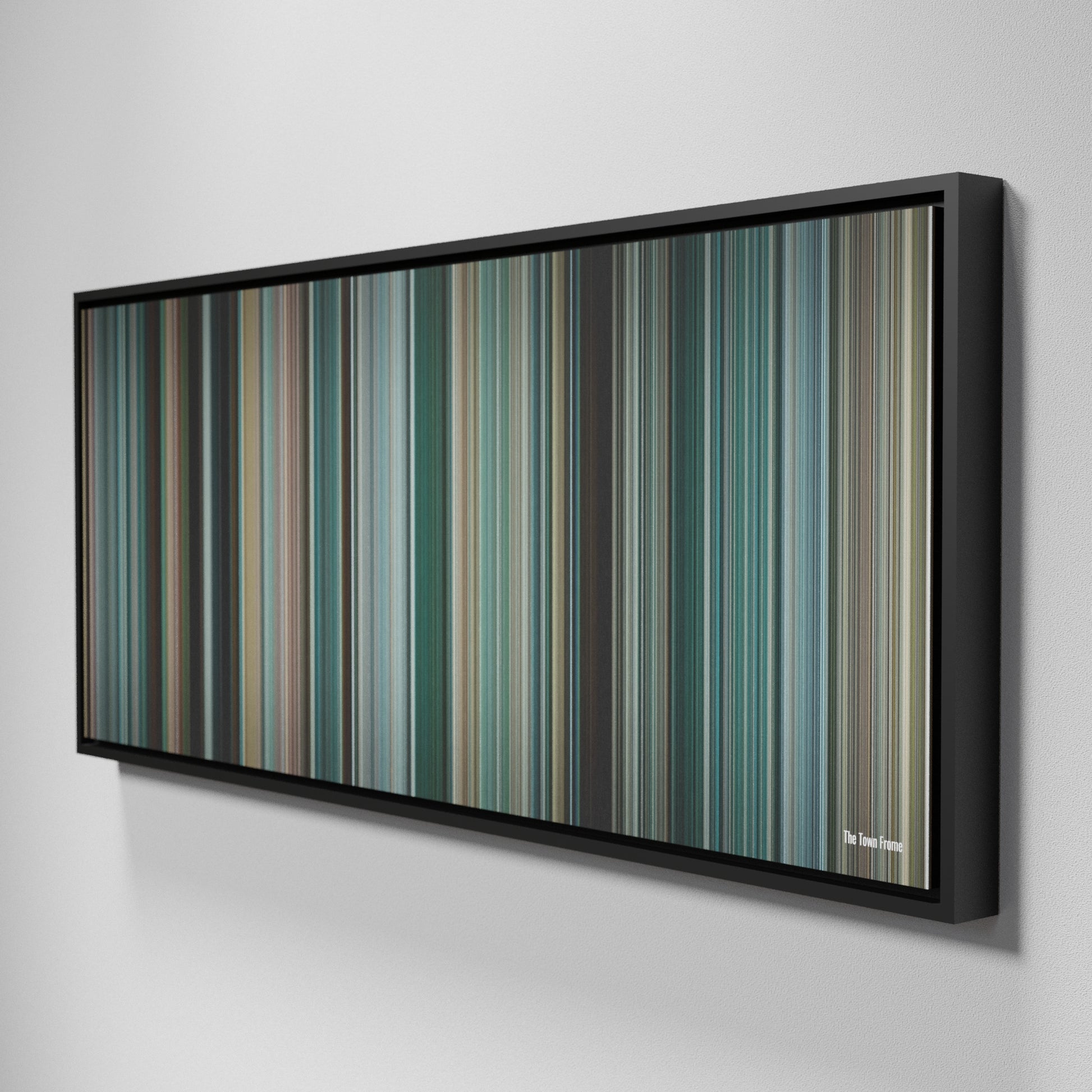 Side view of Framed Buff's of The Town Frome on the wall