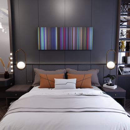 Bedroom interior with The Last Unicorn Frome on the wall