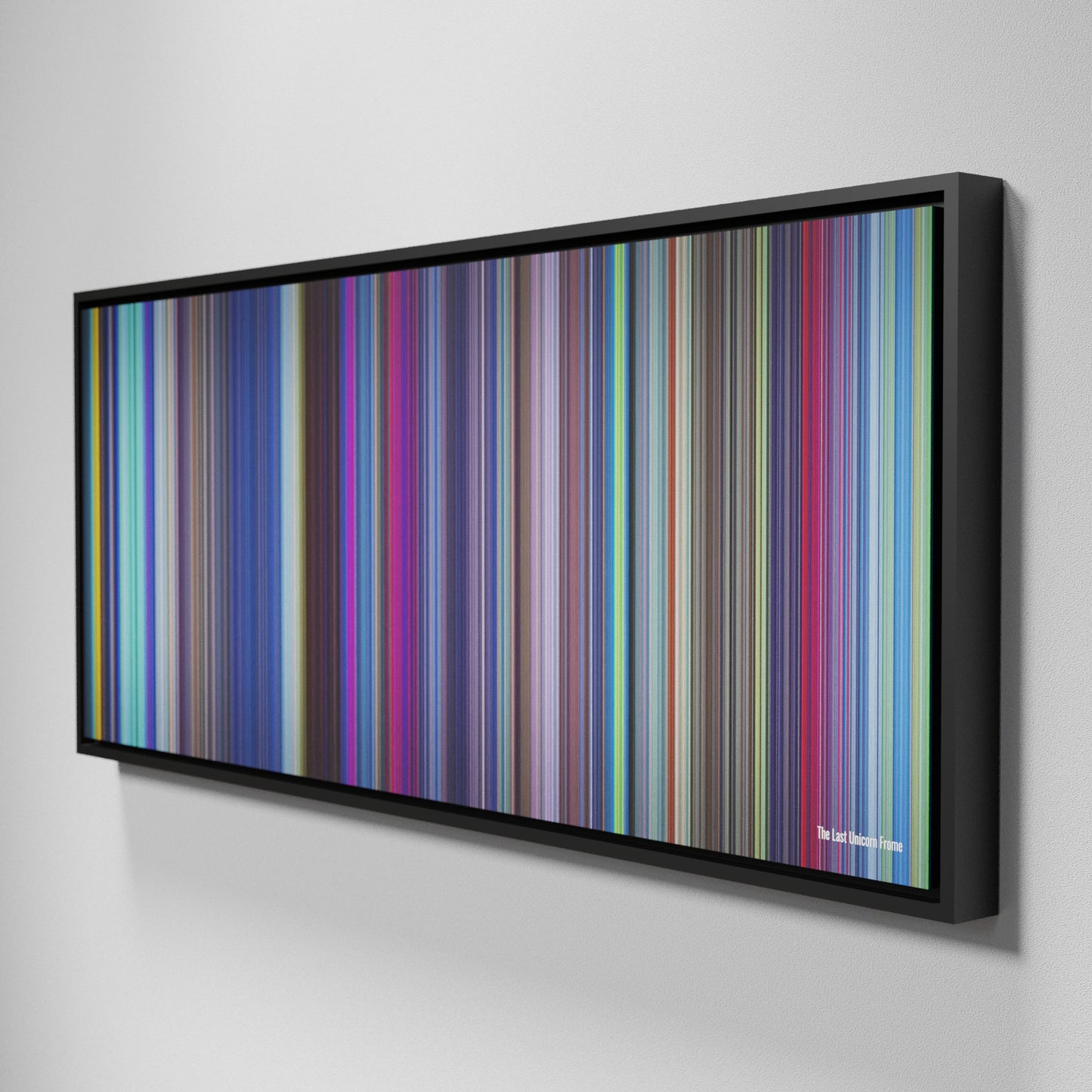 Side view of Framed Buff's of The Last Unicorn Frome on the wall