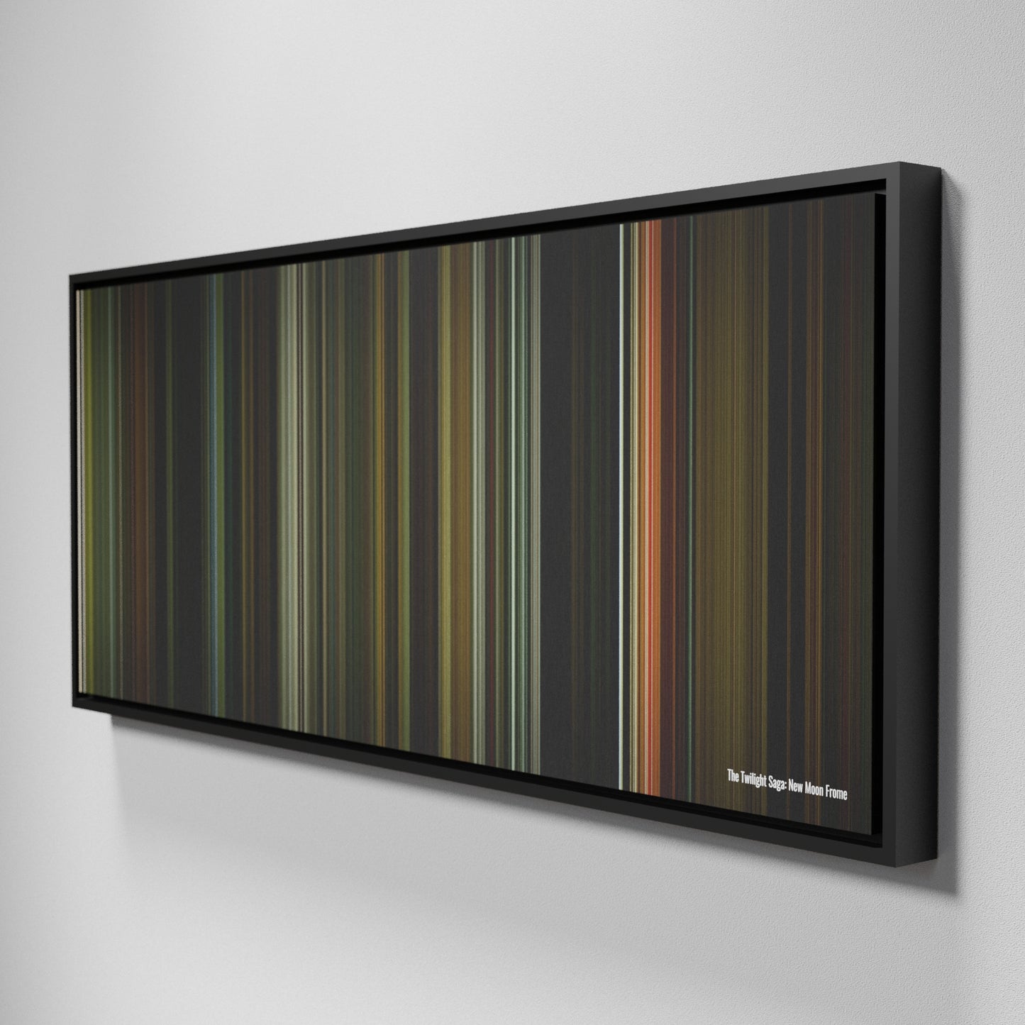 Side view of Framed Buff's of The Twilight Saga: New Moon Frome on the wall