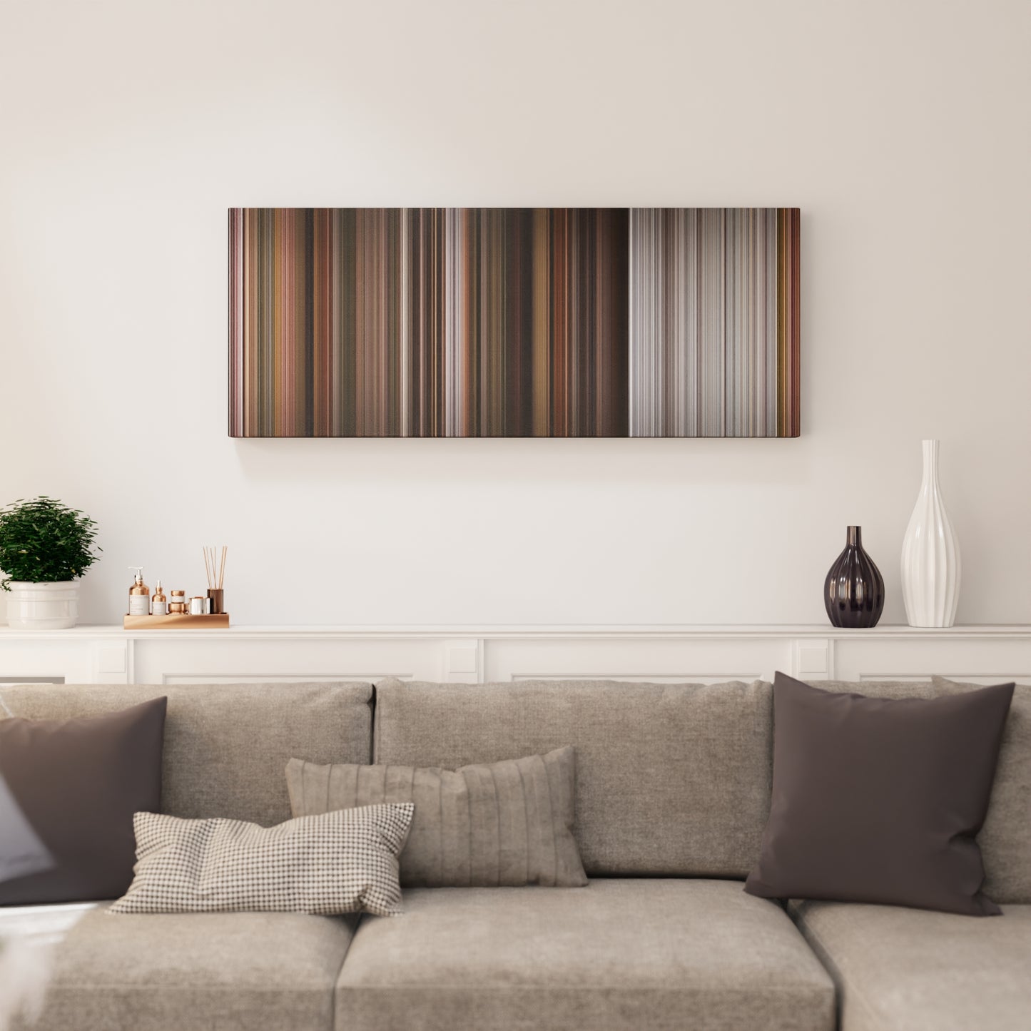 Living room interior with The Twilight Saga: Breaking Dawn - Part 2 Frome on the wall