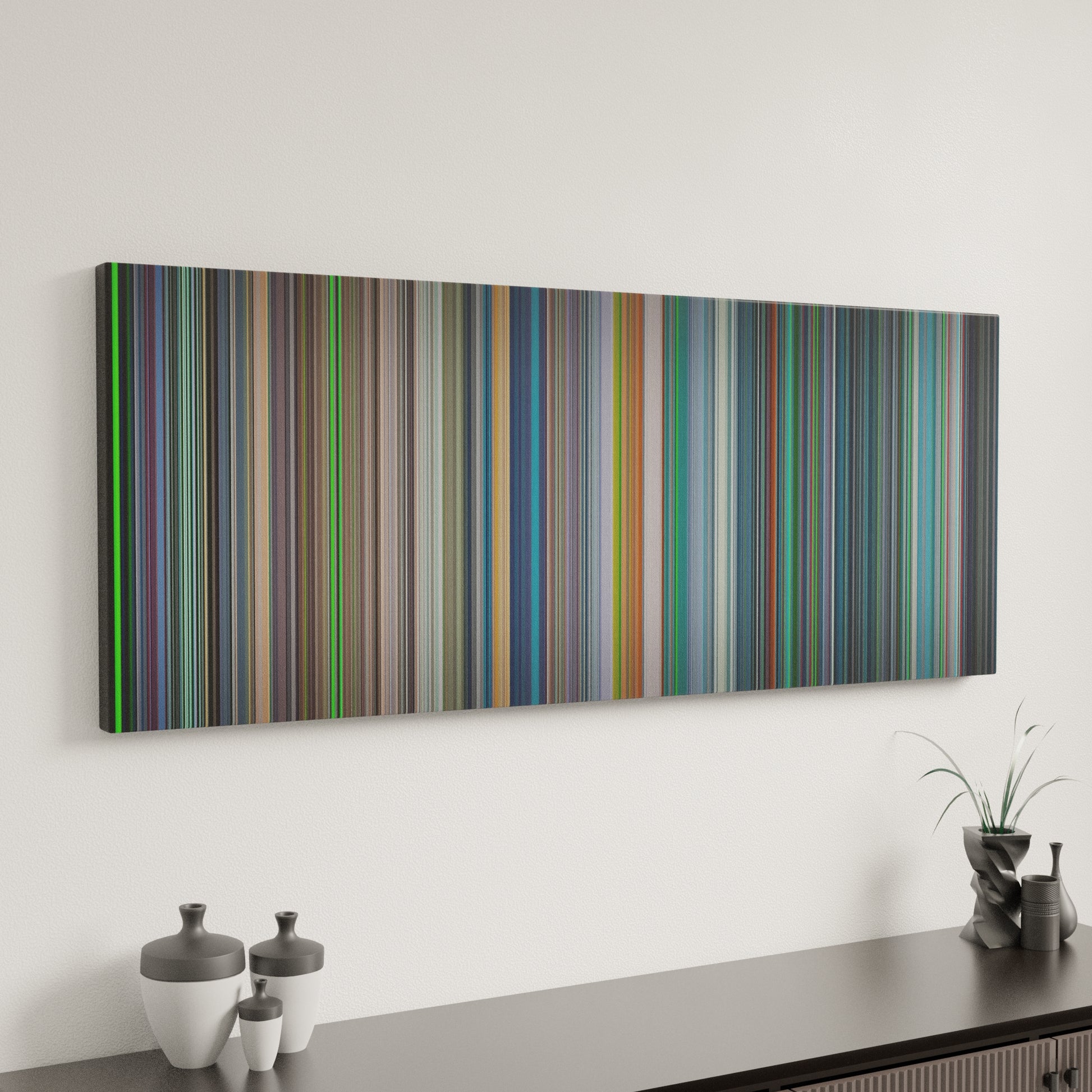 Minimal interior design with Ghost in the Shell Frome on the wall