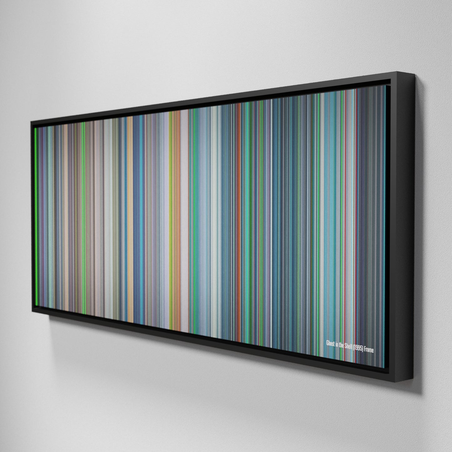 Side view of Framed Buff's of Ghost in the Shell Frome on the wall