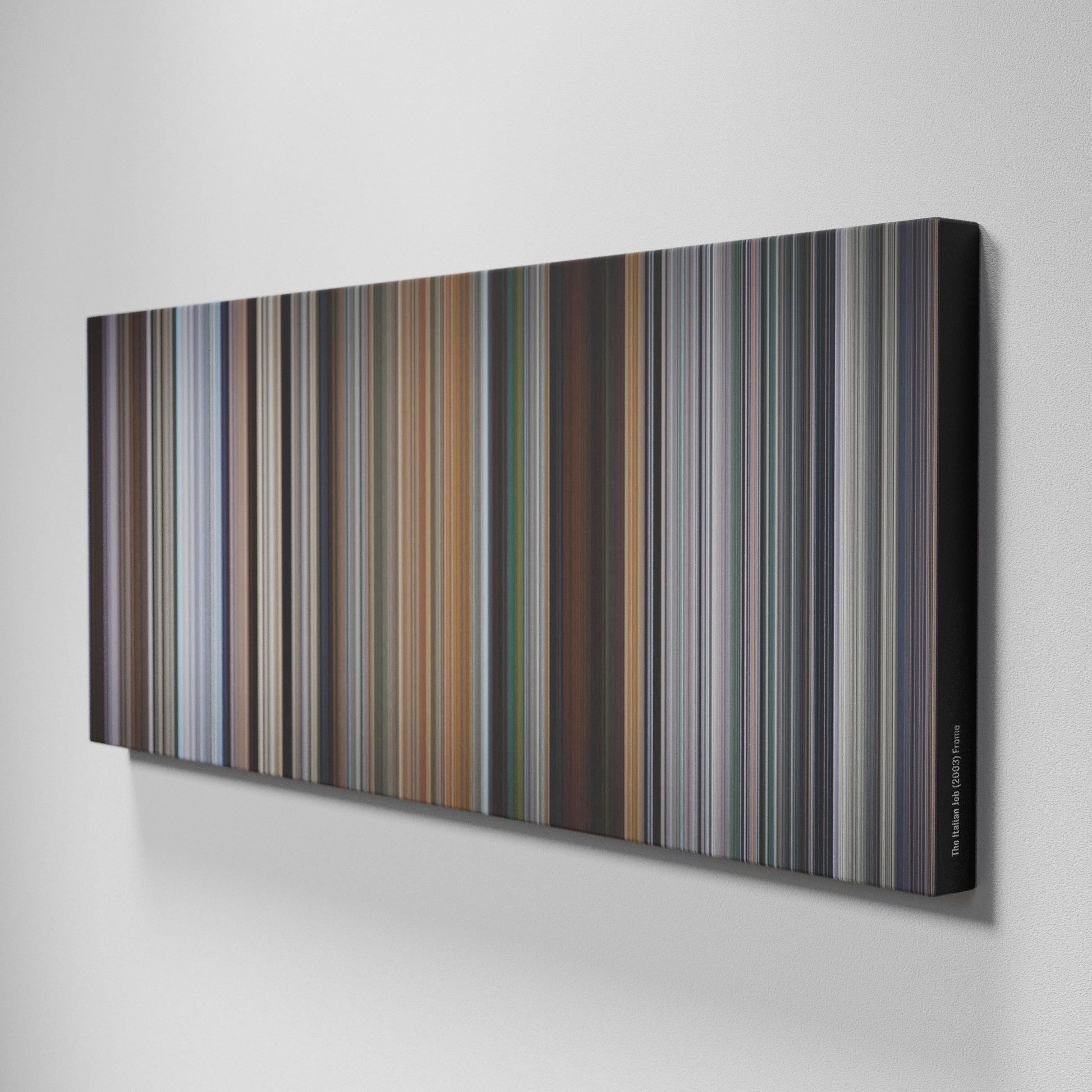 Side view of Buff's of The Italian Job Frome on the wall