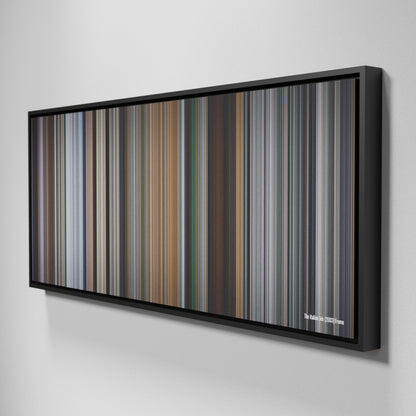 Side view of Framed Buff's of The Italian Job Frome on the wall