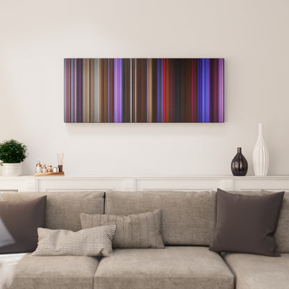 Living room interior with Purple Rain Frome on the wall