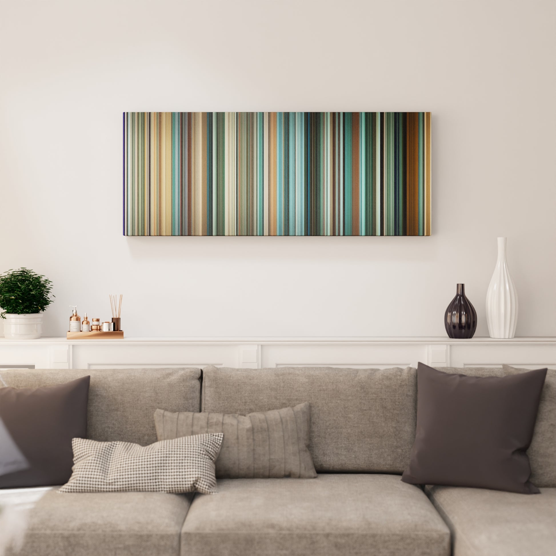 Living room interior with Layer Cake Frome on the wall