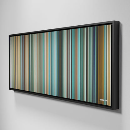 Side view of Framed Buff's of Layer Cake Frome on the wall