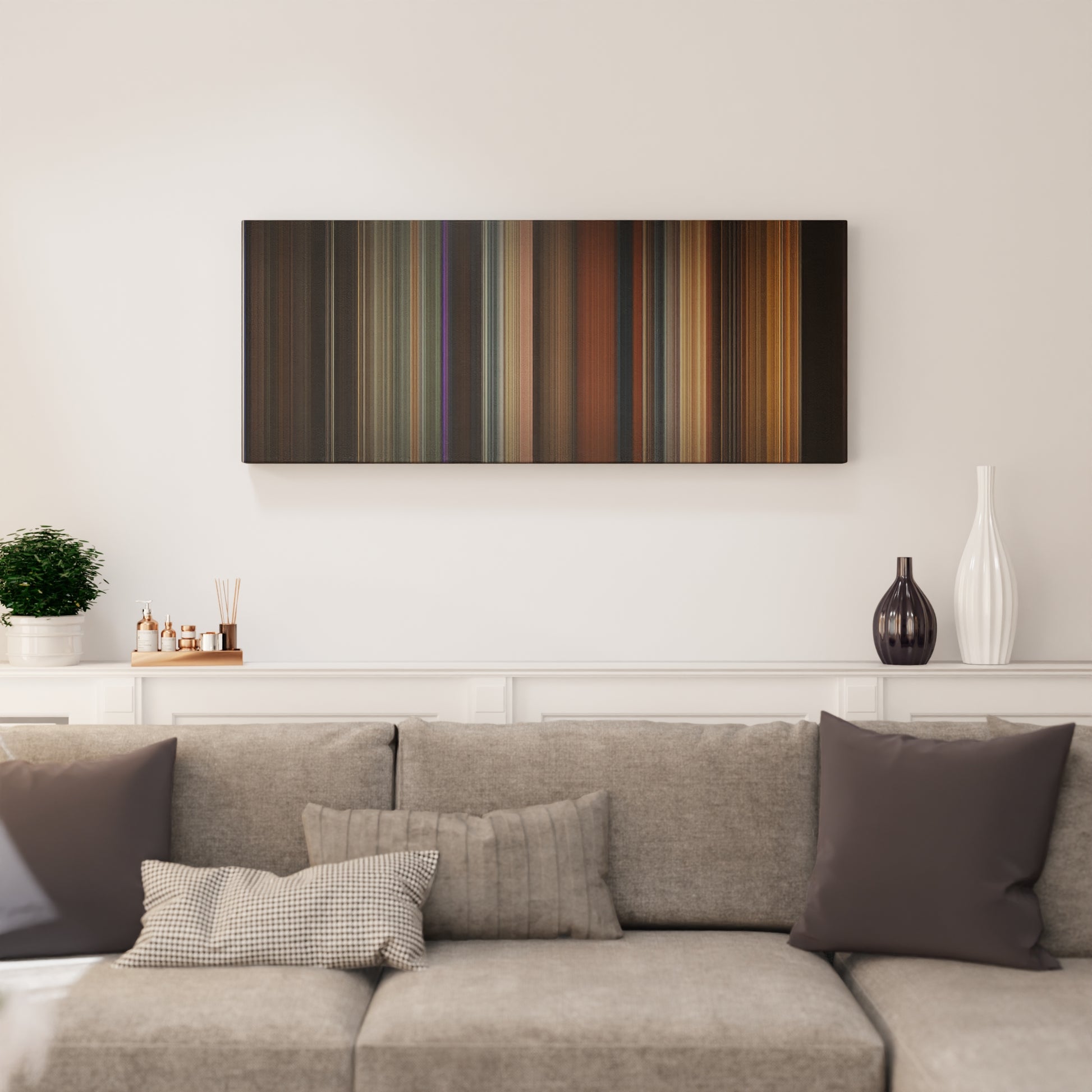 Living room interior with Rent Frome on the wall