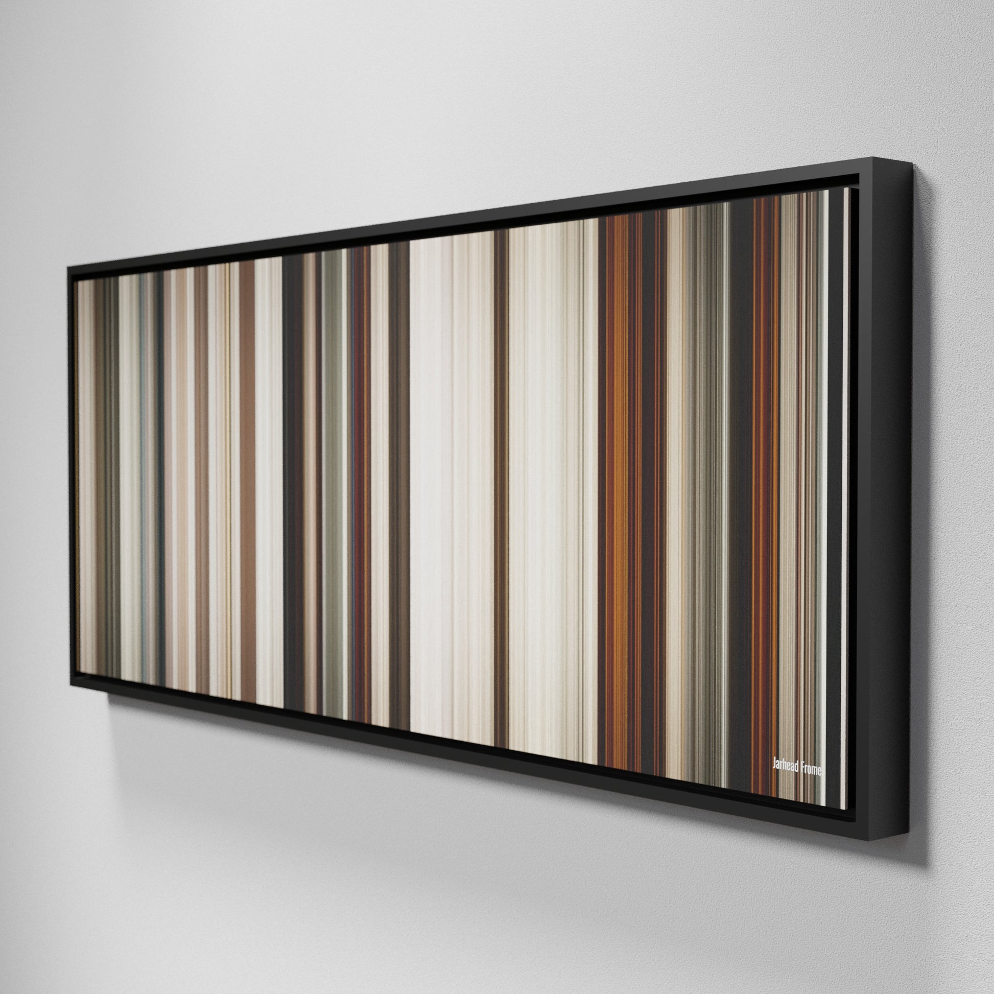 Side view of Framed Buff's of Jarhead Frome on the wall