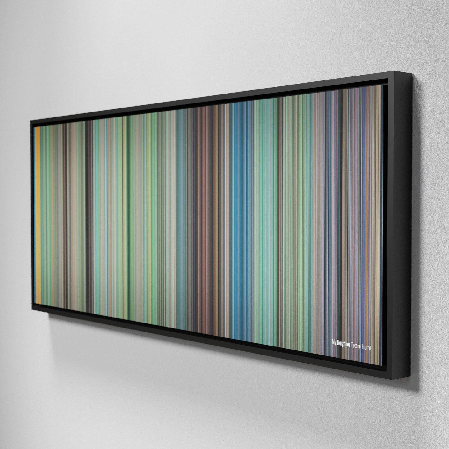 Side view of Framed Buff's of My Neighbor Totoro Frome on the wall