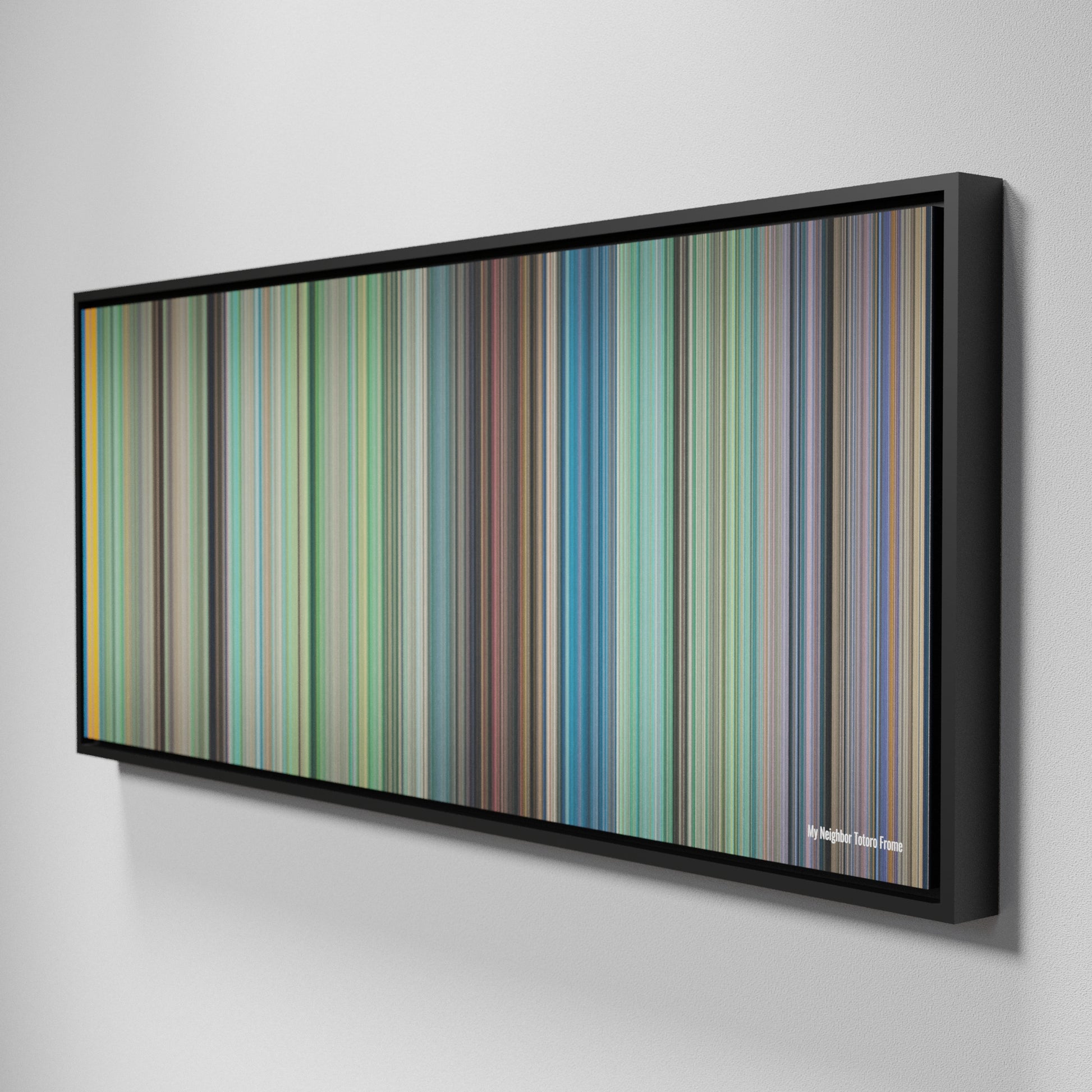 Side view of Framed Buff's of My Neighbor Totoro Frome on the wall