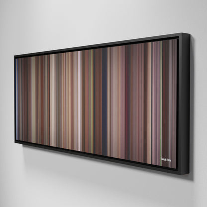 Side view of Framed Buff's of Tootsie Frome on the wall