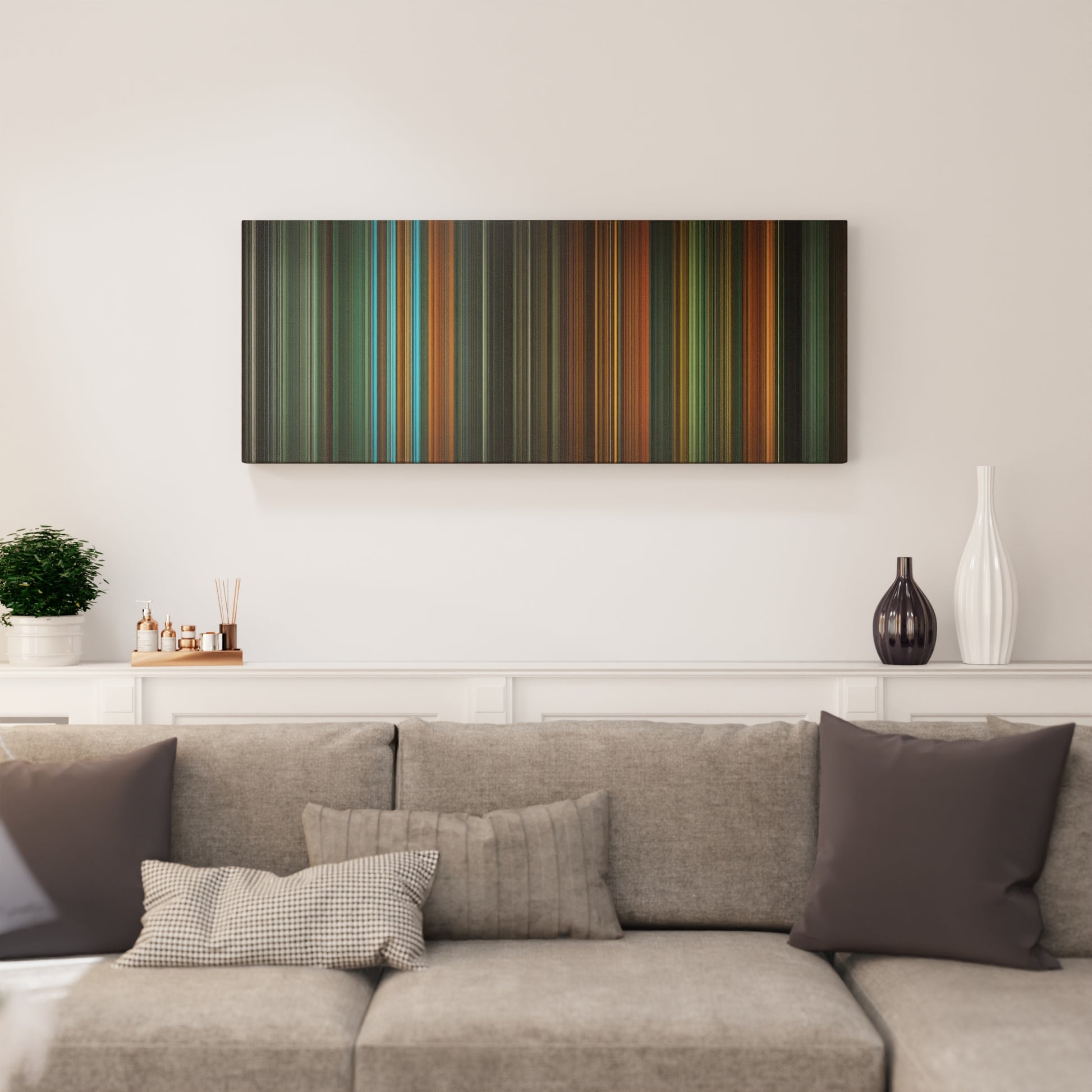 Living room interior with Sucker Punch Frome on the wall