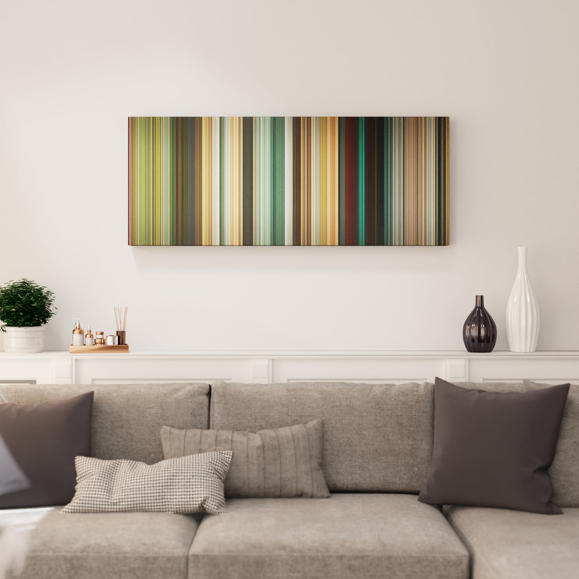 Living room interior with The Losers Frome on the wall