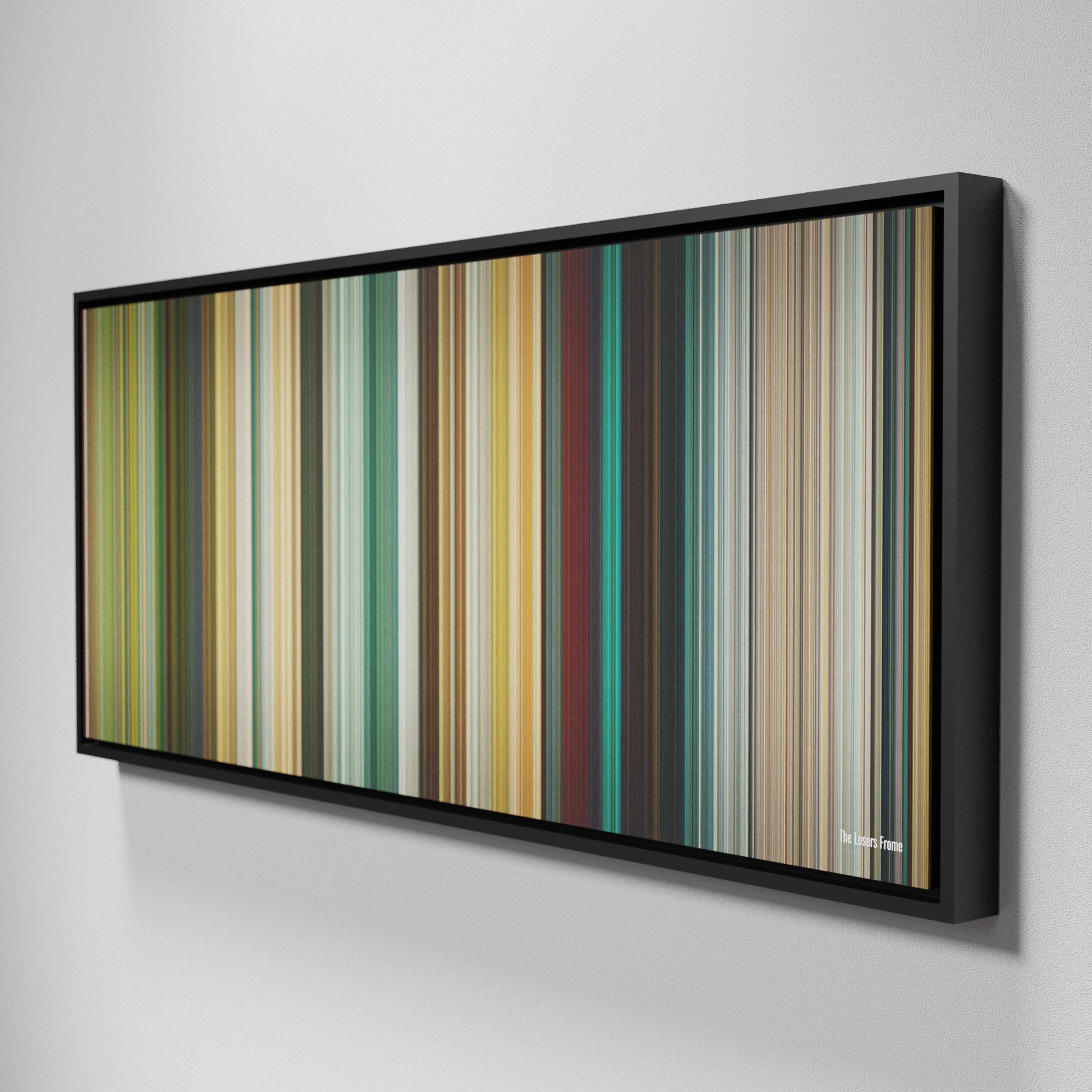 Side view of Framed Buff's of The Losers Frome on the wall