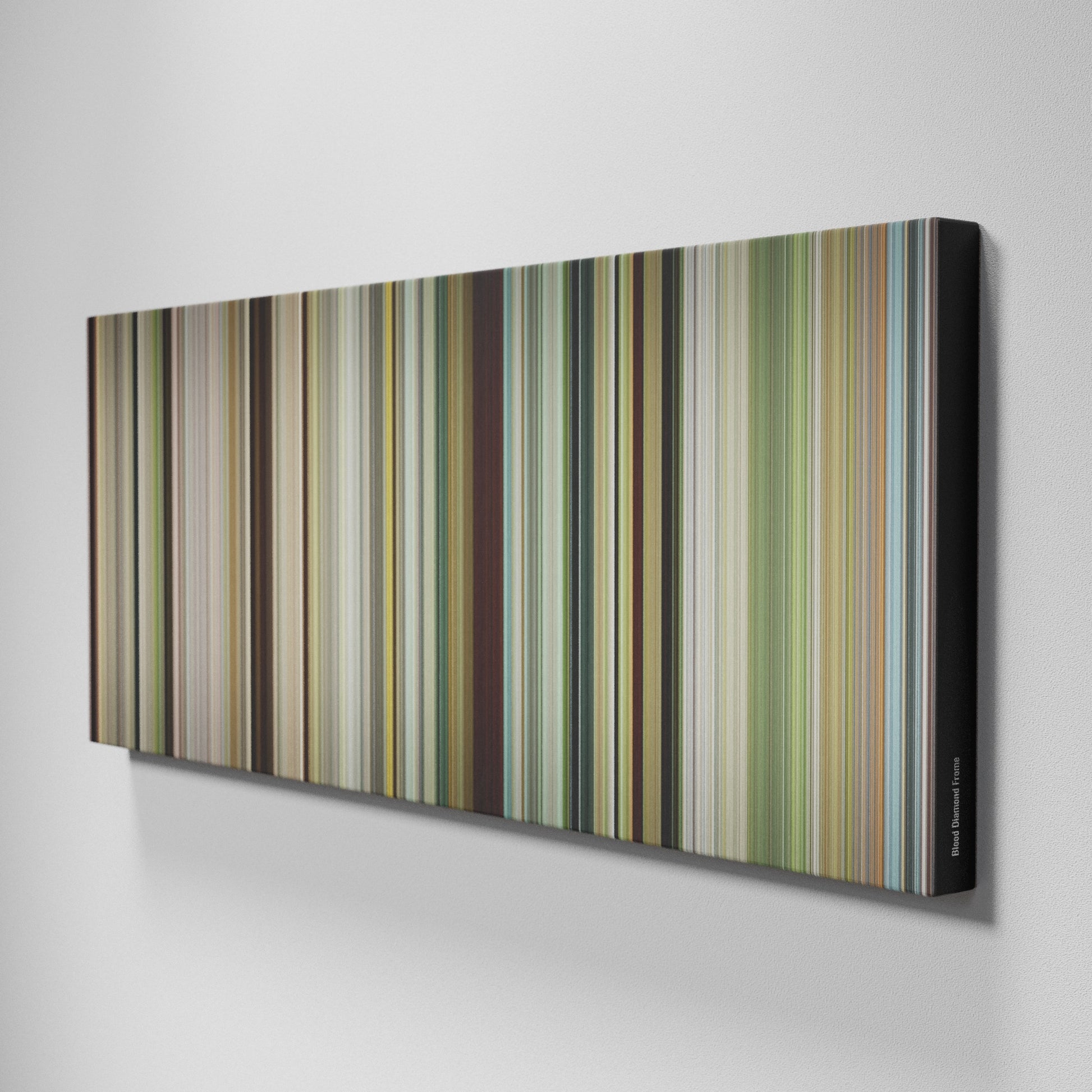 Side view of Buff's of Blood Diamond Frome on the wall