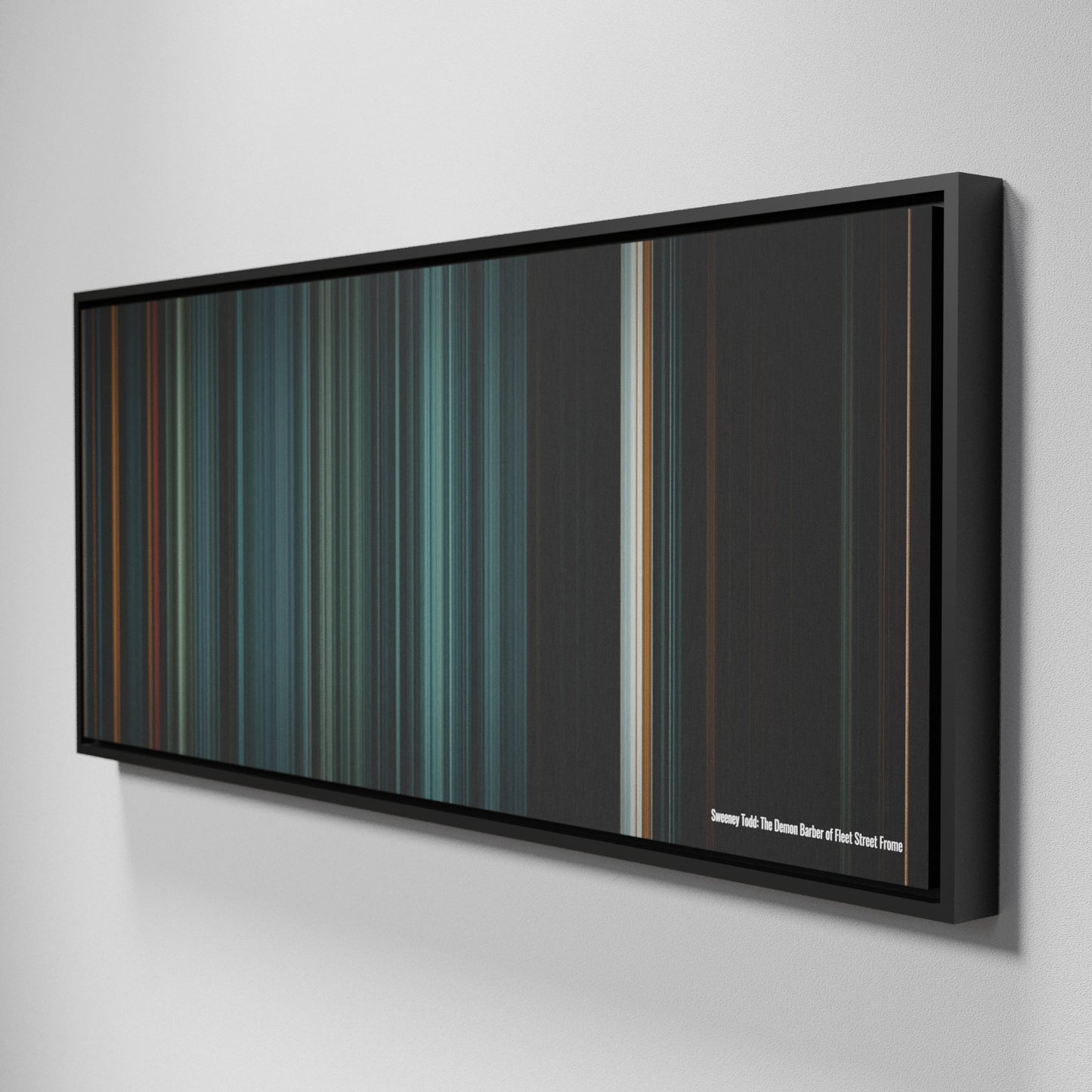 Side view of Framed Buff's of Sweeney Todd: The Demon Barber of Fleet Street Frome on the wall