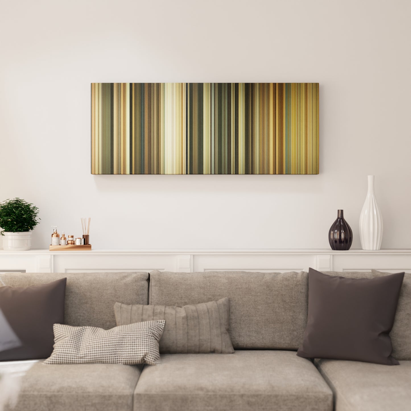 Living room interior with The Good, the Bad and the Ugly Frome on the wall