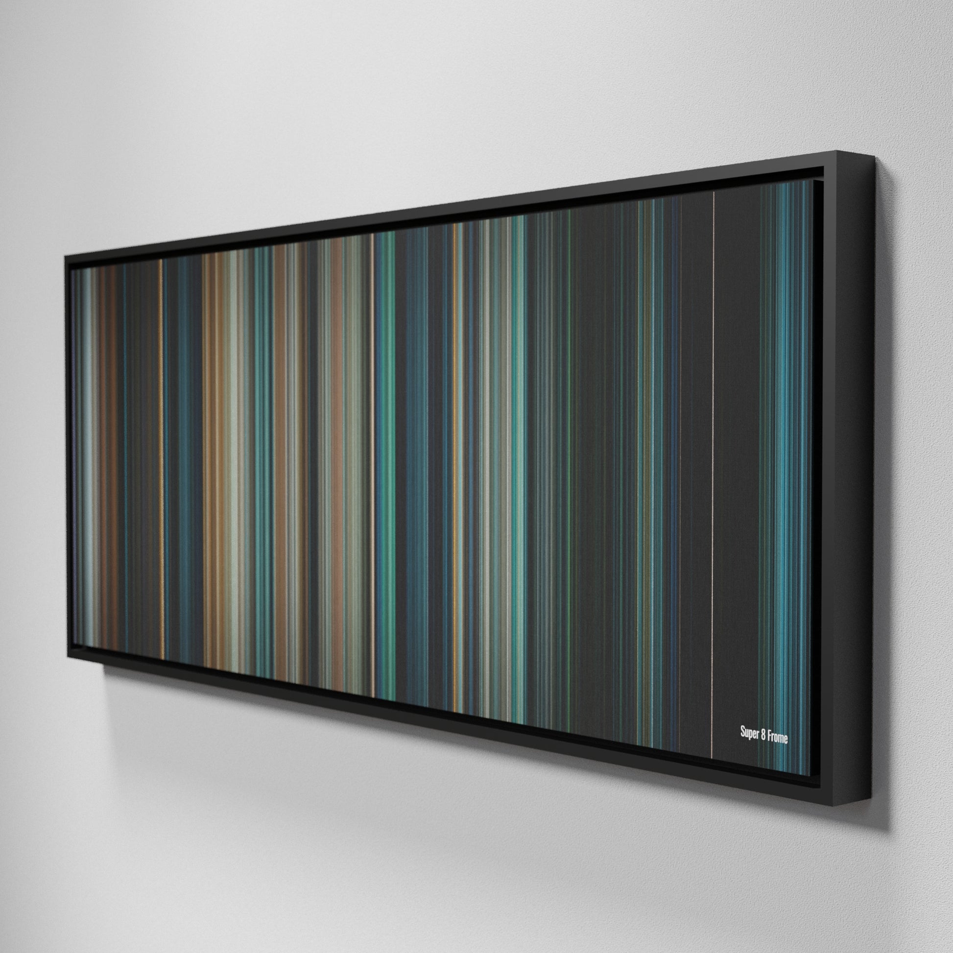 Side view of Framed Buff's of Super 8 Frome on the wall