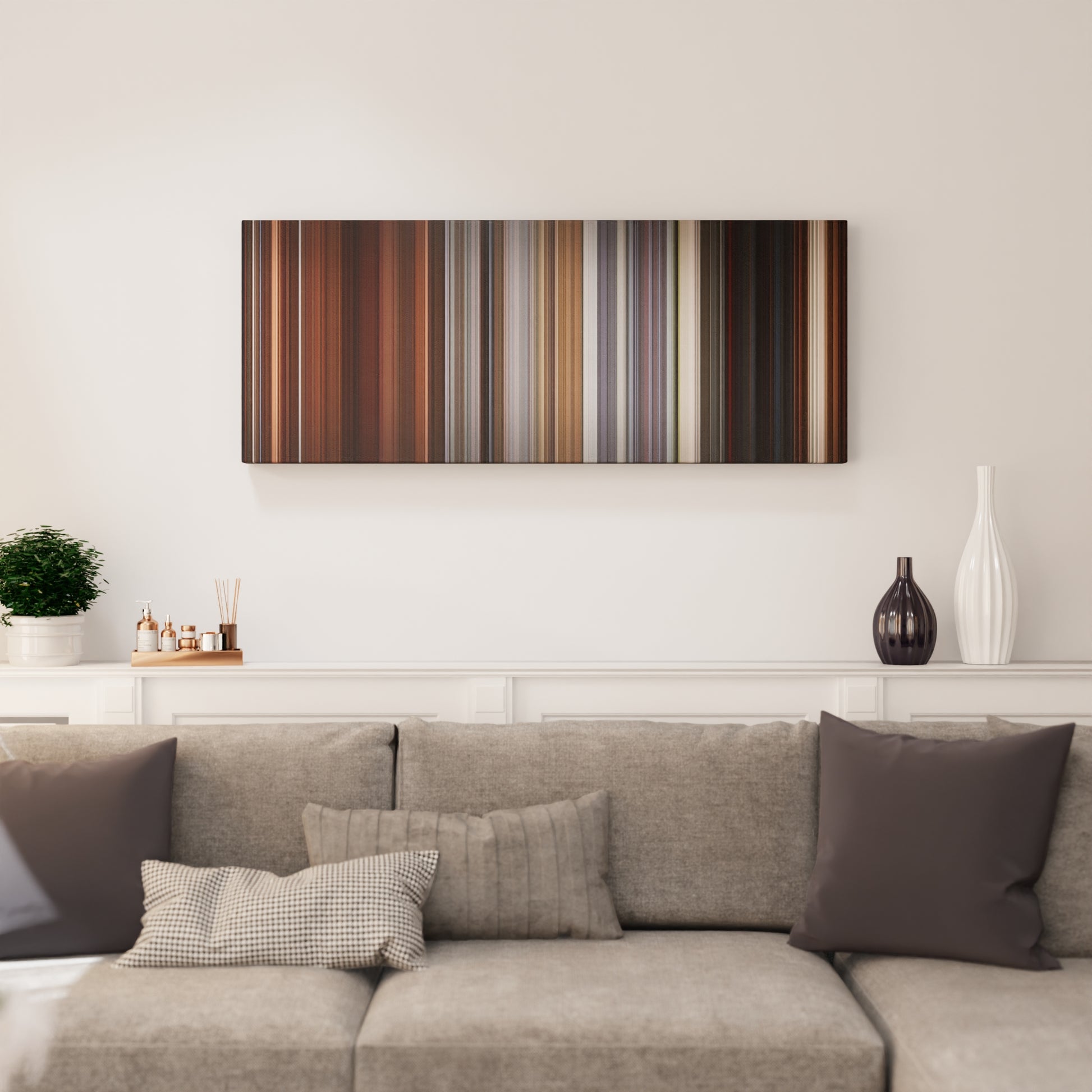 Living room interior with Fanny and Alexander Frome on the wall